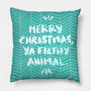 filthy animal turquoise Pillow