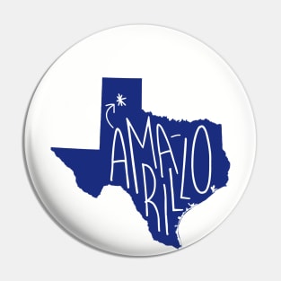 Amarillo, Texas (Blue Ink) Pin