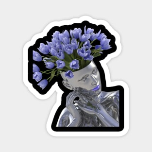 Flower Metal Girl Magnet