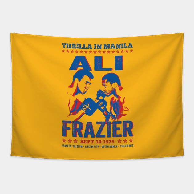 Thrilla in Manila Ali V's Frazier Vintage Tapestry by Artizan