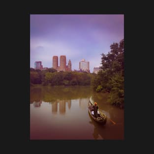 Central Park Boat Skyscrapers Manhattan NYC T-Shirt