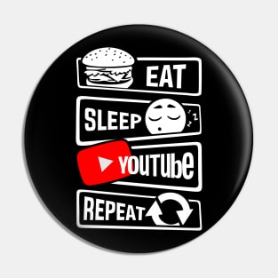 EAT SLEEP YOUTUBE REPEAT Pin