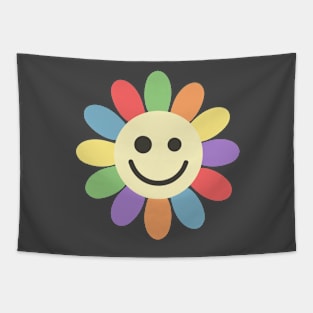 Rainbow Happy Flower Tapestry