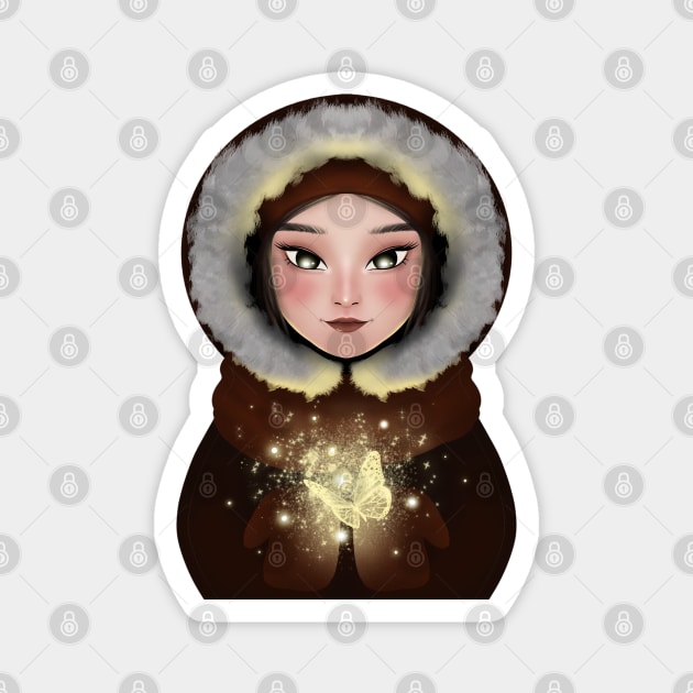 Winter girl Magnet by Wadul