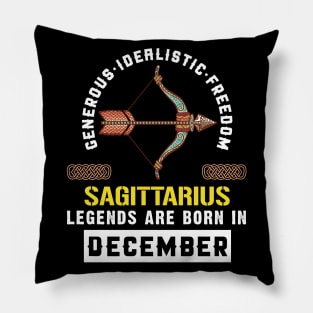 Zodiac Sagittarius: Born In December Pillow