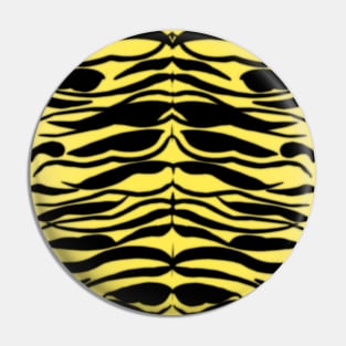 Tiger Skin Striped Pattern in Lemon Yellow Pin