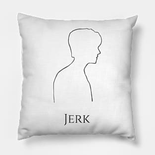 sam jerk silhouette minimalist supernatural bitch and jerk part 2 Pillow