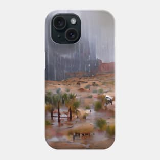 Heavy Rain In Desert Fantasy Art Style Phone Case