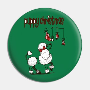 Puppy Christmas Pin