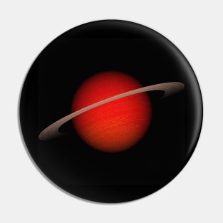 Saturn in red Pin