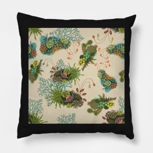 Moss and snail pattern Pillow