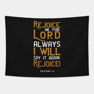 Rejoice In The Lord Philippians 4:4 Christian Bible Verse Tapestry