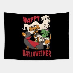 Happy Halloweiner Tapestry