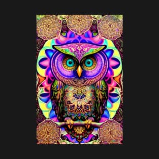 Owl Trippy Hippie Vibes 7 T-Shirt