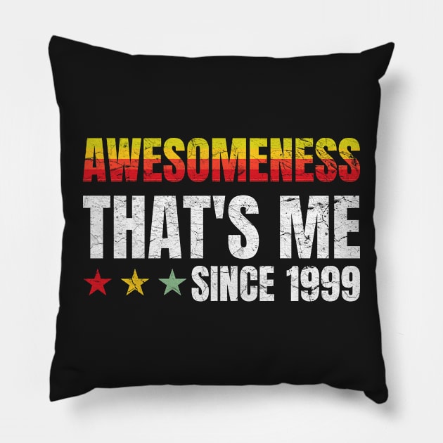 21st Birthday: Awesomeness Thats Me Since 1999 Pillow by PlusAdore