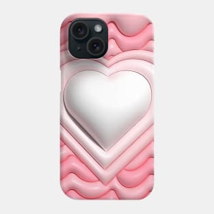 heart pink 3d Phone Case