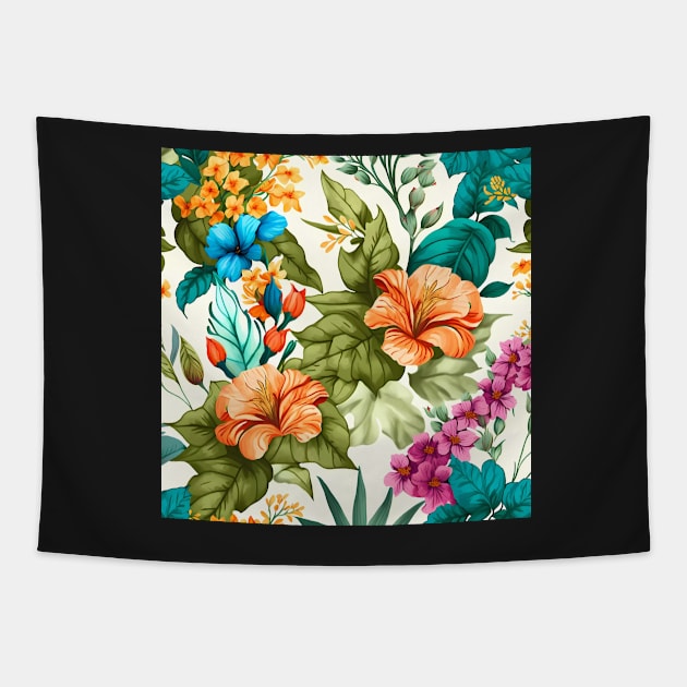 Floral Pattern 5 Tapestry by thatmacko