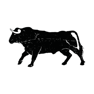 Bull Male Bovine Art Sketch & Silhouette Graphic, Wild Animal Lover Gift For Men, Women & Kids T-Shirt