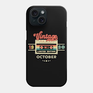 Vintage October 1990 Music Cassette - Limited Edition - 32 Years Old Birthday Gifts Phone Case