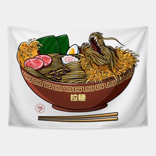 Great Wave  Ramen Dragon Tapestry