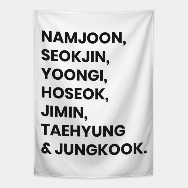 BTS FANCHANT WHITE (BTS) Tapestry by goldiecloset