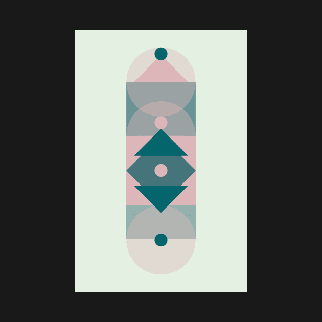 Geometric Totempole Poster II by fivemmPaper