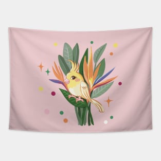 Happy Bird Cockatiel Tapestry