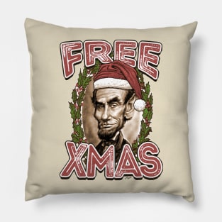 Free Xmas Abe Lincoln in Christmas Santa Hat Pillow