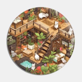 Isometric cat nusery Pin