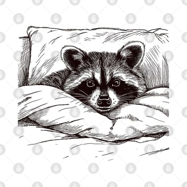 Sleeping Raccoon by Drawings Star