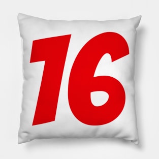 Charles Leclerc 16 - Driver Number Pillow