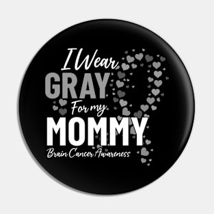 Brain Cancer Mom Gray Ribbon Spread Awareness Brain Tumor Pin