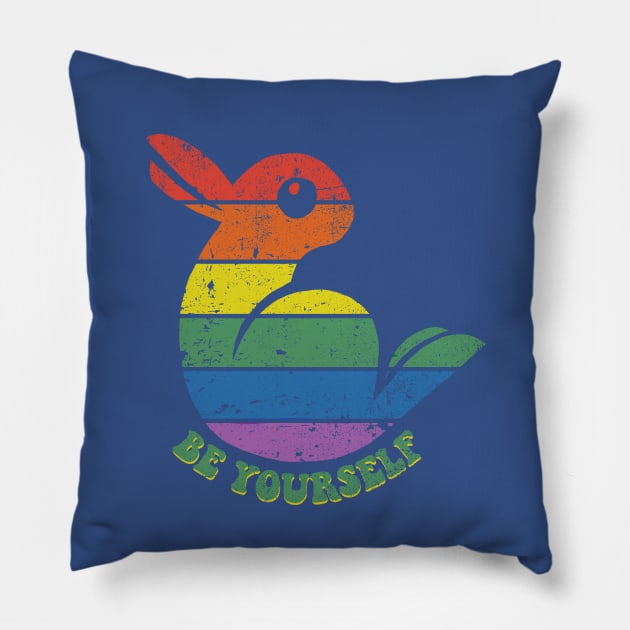 Be Your Duck Rabbit Self Pillow by kg07_shirts