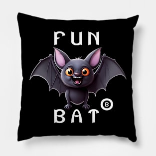 Fun Bat | Grin 'n Bat: Bat-tastic Fun | Bat Lovers Pillow