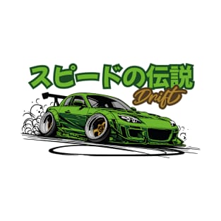 Green RX8 Drift JDM T-Shirt