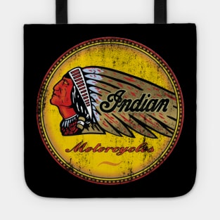 Retro Indian Motorcycle Sign Tote