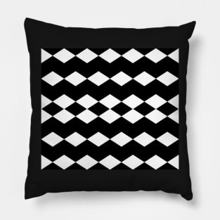 Black and White Diamonds Patterns Pillow