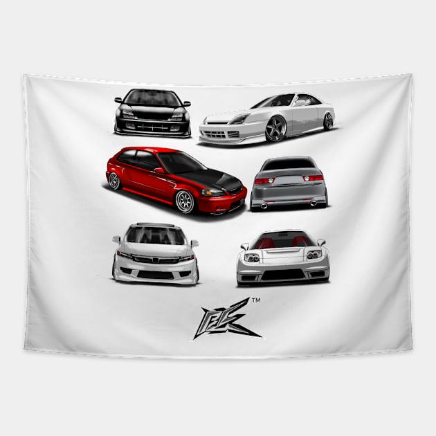 honda acura collection Tapestry by naquash