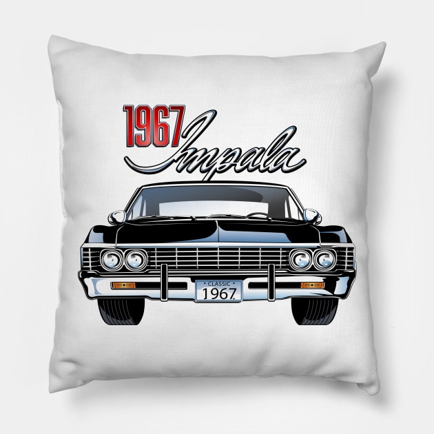 1967 Impala Classic Car Pillow by Mandra