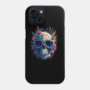 Gothic Flowers and Skull Phone Case