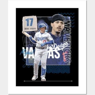 Miguel Vargas baseball Paper Poster Dodgers 6 - Miguel Vargas Mlb Baseball  - T-Shirt