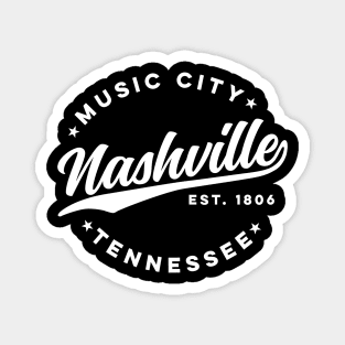 Vintage Nashville Tennessee Music City Retro USA Magnet