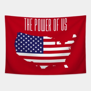 The power of US American flag Tapestry