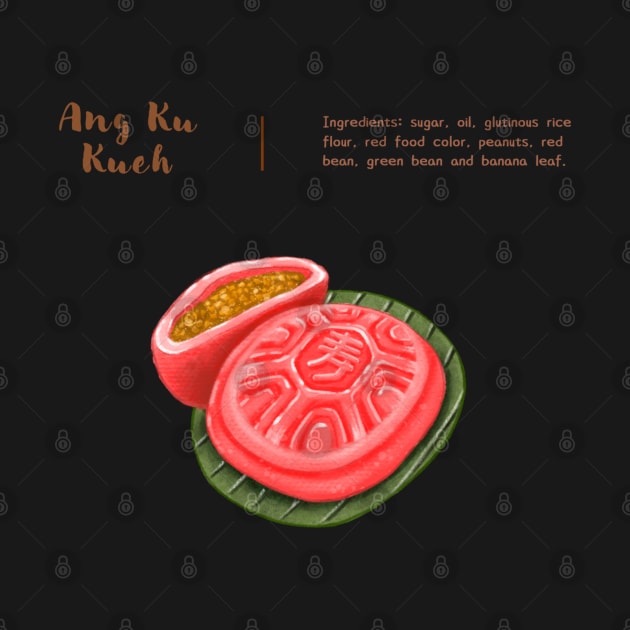 Taiwanese Ang Ku Kueh❤️紅龜粿 by Rose Chiu Food Illustration