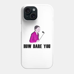 Greta Thunberg UN Speech Climate Change Phone Case