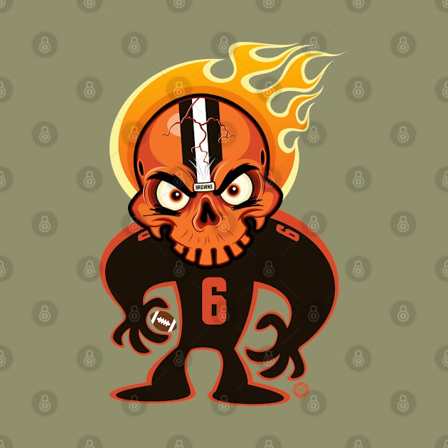 Go Browns SkullyDawg 6 by Goin Ape Studios