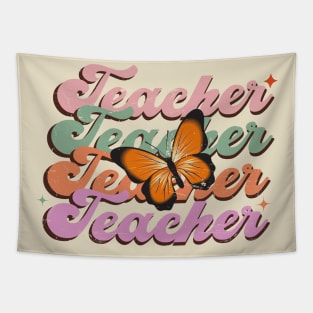 Teacher Flower Butterfly, Teacher Gift Tapestry