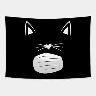 Cat Face Mask Pet Lover Gifts Tapestry