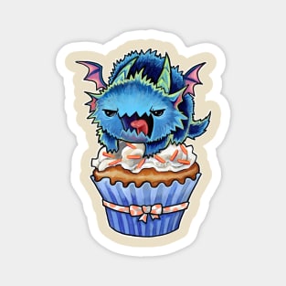 Cupcake dragon angry static Magnet