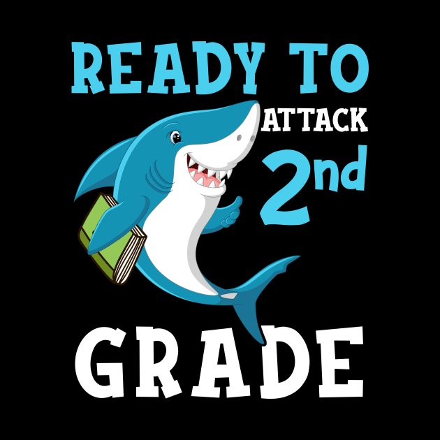 Kids Shark Ready To Attack Second Grade First Day of School by hardyhtud